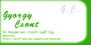 gyorgy csont business card